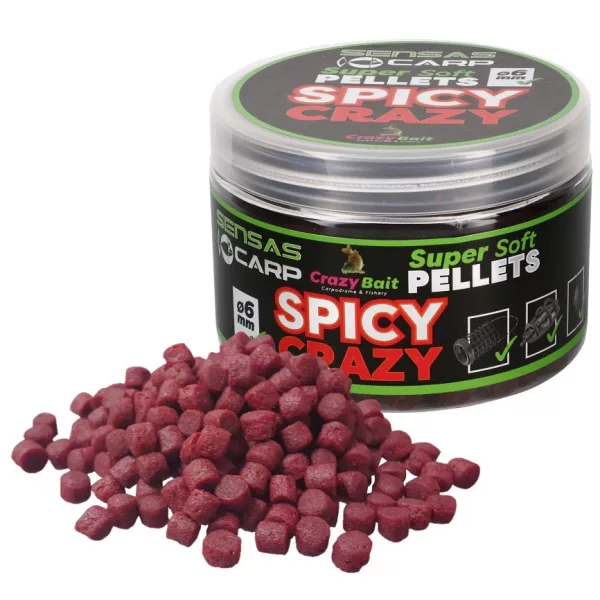 Sensas Super Soft Spicy Crazy 6mm Kaveljni pelet 60gr
