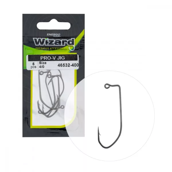 Wizard Pro-V Jig Z ušesom in brado 4/0 Spining-offset trnek