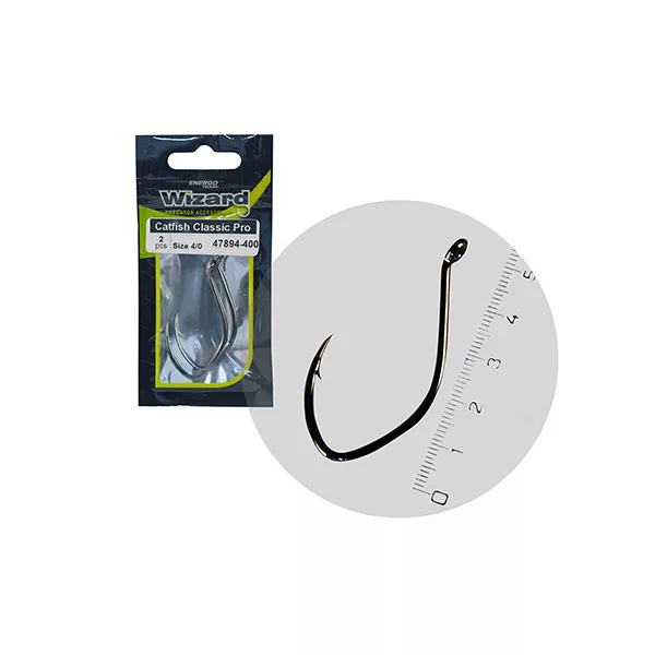 Wizard Catfish Classic Pro Z ušesom in brado 8/0 Trnek za soma