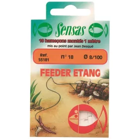   Sensas Feeder Etang 100cm 0,12mm 16 Monofil Privezan Kavelj 10db
