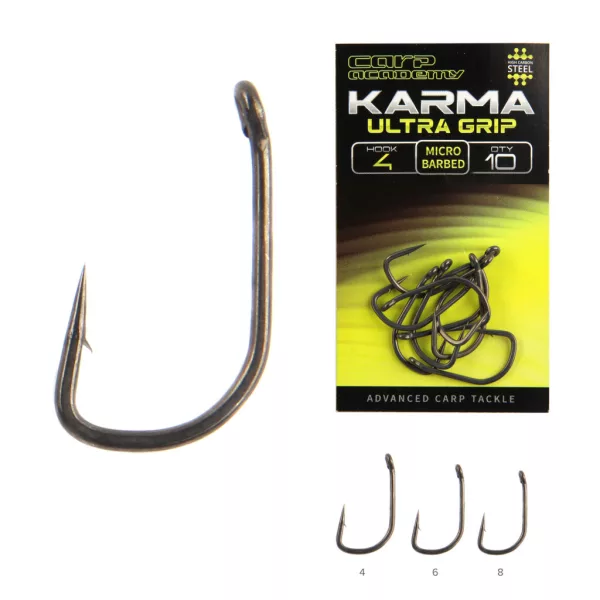 Carp Academy Karma Ultra Grip 6 Z ušesom, Trnek z bodico 10db