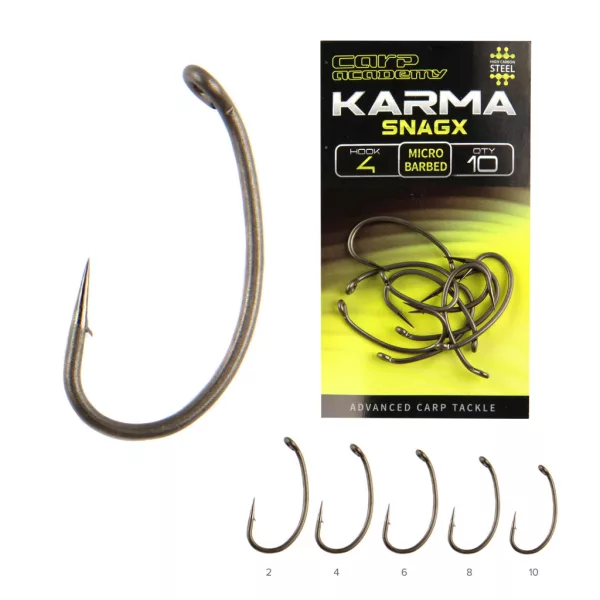 Carp Academy Karma SnagX 2 Z ušesom, Trnek z bodico 10db