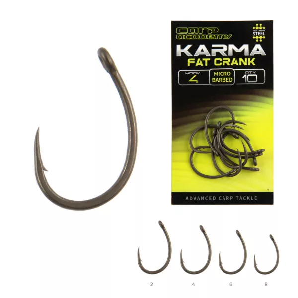Carp Academy Karma Fat Crank 6 Trnek z očesom, z zalustnikom 10db