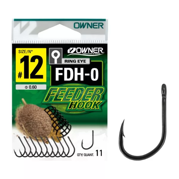 Owner FDH-0 12 ušesni, bradati kavelj za feeder ribolov 11kos