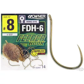 Owner FDH-6 8 Uho, trnek za feeder brez brade 14 kosov
