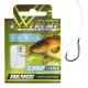 Nevis 6 z brado, z ušesom 40cm 0,22mm monofilament predvezan feeder kavelj 10 kos