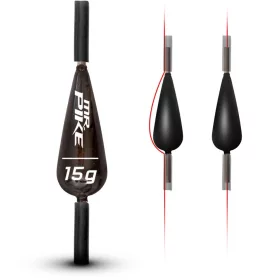 20G Quantum Mr. Pike Drsna utež brez svinca Črna 3 kosi