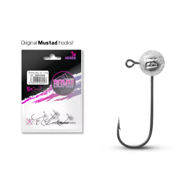 Delphin BOMB! Micro JIG glava 2/0 - 5gr - 5 kosov