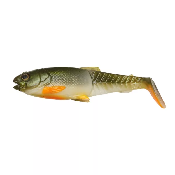 Savage Gear Craft Cannibal Paddletail Plastična vaba 10,5cm 12gr Olive pearl Hot orange
