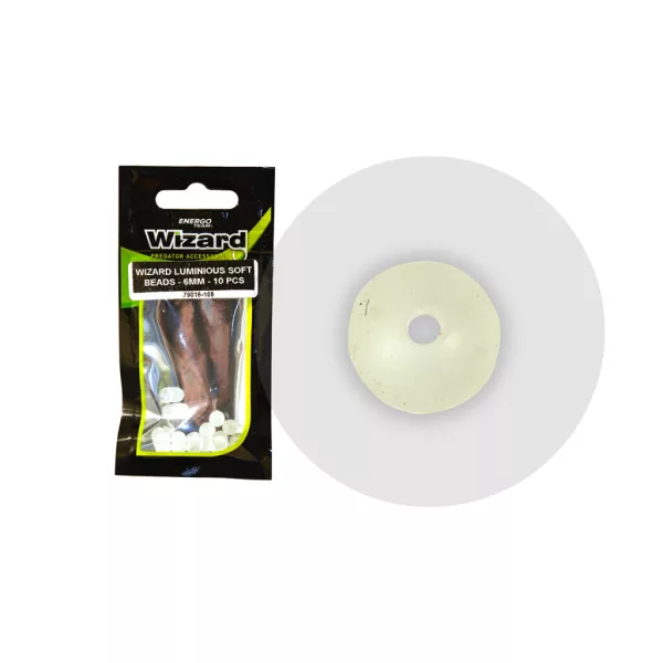 Wizard Harcsázó Okrogel Fosforescenten 6mm Gumijasta kroglica 10 kosov