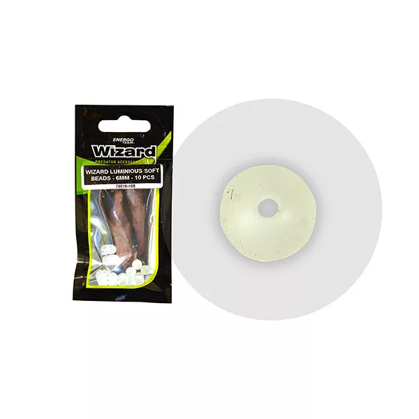 Wizard Harcsázó Okrogel Fosforescenten 8mm Gumijasta kroglica 10 kosov