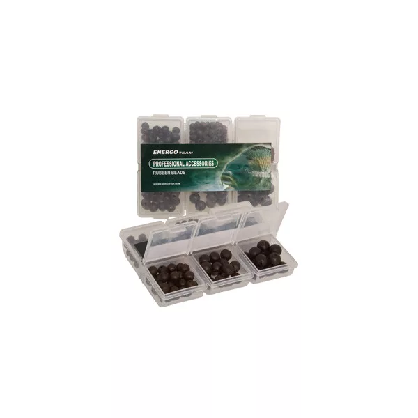 Et Komplet gumijastih kroglic 6 vrst Trda+Mehka Črna