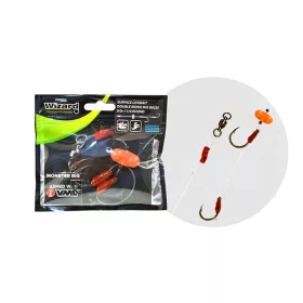   Wizard Monster Površinska vaba Dvojna mono predvrvica 7/0+9/0 Classic 80cm Dvojna kavelj monofilamentna predvrvica