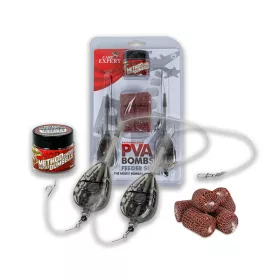  Carp Expert Rapid Pva Bomb Set Montaža 40gr+40gr 2 montaža+6 PVA Bomb+vaba Talni ribolov