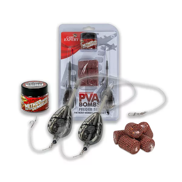 Carp Expert Rapid Pva Bomb Set Montaža 40gr+40gr 2 montaža+6 PVA Bomb+vaba Talni ribolov