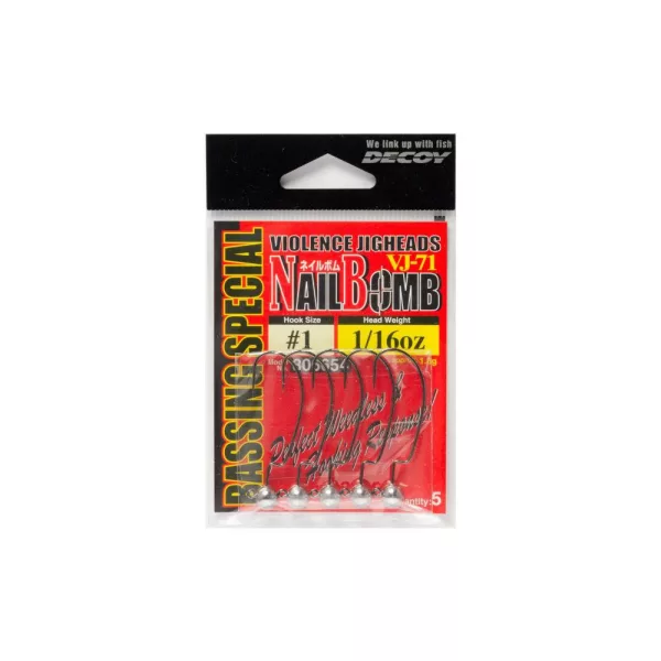 Decoy VJ-71 Nail Bomb #2 0,9gr Offset Jig Fej 5db