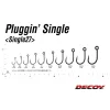 Decoy 27 Pluggin Single #6 Füles Szakállas Egyágú Ragadozóhalas Horog 8db
