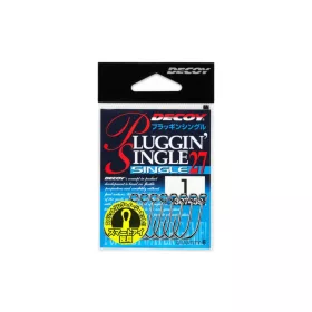   Decoy 27 Pluggin Single #4/0 Füles Szakállas Egyágú Ragadozóhalas Horog 6db