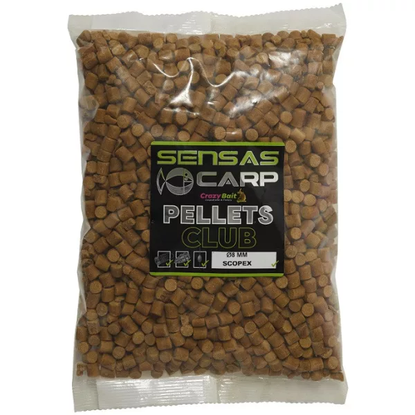 Sensas Scopex Club Pellets 8mm Krmni peleti 1kg
