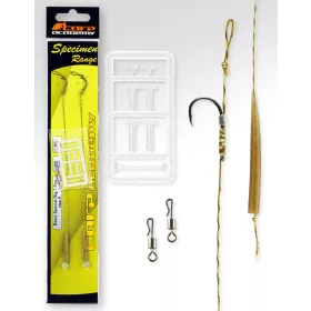   Carp Academy Osnovna Special Rig Črna 8 2 kosa/paket Ušesni z bodico pleteni predvezani trnek
