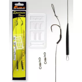   Carp Academy Snowmen Rig Črna 2 2 kosa/paket Ušesni z bodico pleteni predvezani trnek