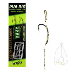   Stég PVA Predvez Črna 6 2 kos/paket Kraparski trnek z očesom in zalustjo