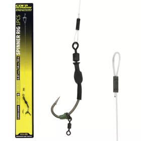  Carp Academy Spinner Rig Curved Shank Rig 2 Trnek za Bojle, Z Bodico in Ušesom, Spinner