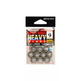   Decoy R-5 Heavy Class Silver 11 300lb Split Ring Kulcskarika 8db