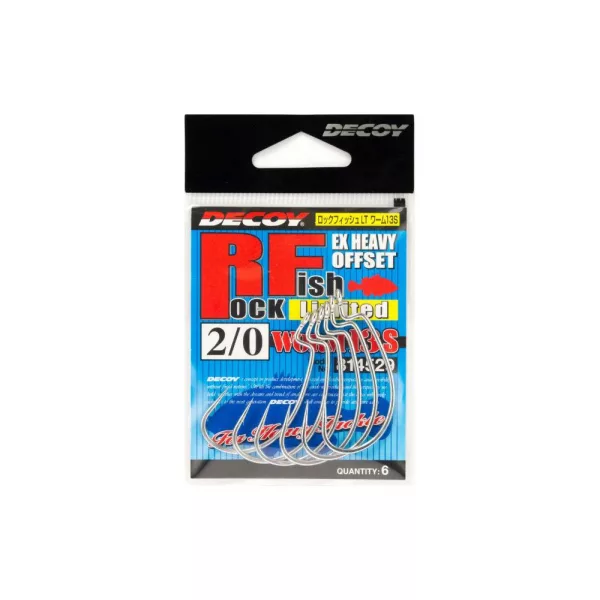 Decoy Worm 13S Rock Fish Limited 2/0 Offset Horog 6db
