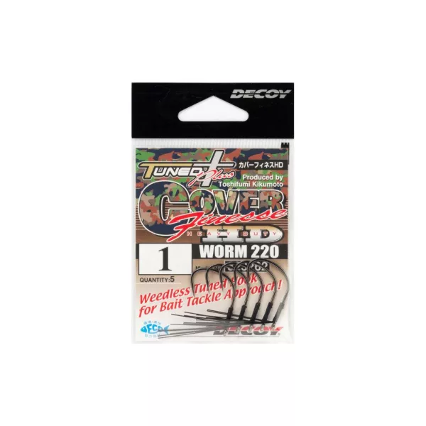 Decoy Worm 220 Cover Finesse HD 1/0 Bokorugró Horog 5db