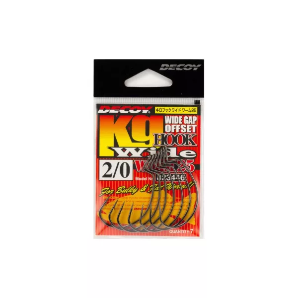 Decoy Worm 25 KG Wide 3/0 Offset Horog 6db