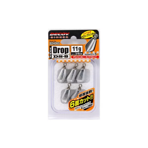 Decoy DS-8 Sinker Type Drop 18gr Drop Shot Ólom 4db