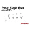 Decoy 31OP Tracin Single Open #4 Füles Szakállas Egyágú Ragadozóhalas Horog 10db