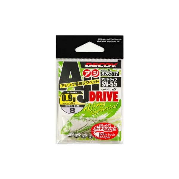 Decoy SV-55 Aji Drive #8 1,5gr Jig Fej 5db