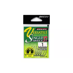   Decoy 37 Versatile Single #2 Füles Szakállas Egyágú Ragadozóhalas Horog 8db