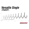 Decoy 37 Versatile Single #1/0 Füles Szakállas Egyágú Ragadozóhalas Horog 8db