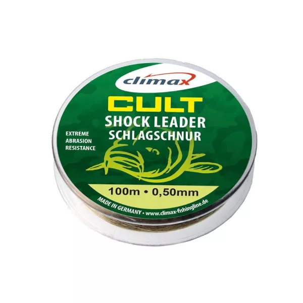 Climax Cult Carp Shock Leader 100m 0,60mm 45lb 20,3kg Camouflage Monofil Előkezsinór
