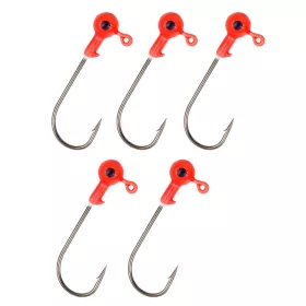   Nevis glava za gumijasto vabo, rdeča 4/0 3g 5kos/pak Jig glava