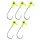 Nevis glava za gumijasto vabo, rumena 5/0 3g 5kos/pak Jig glava