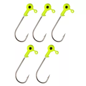   Nevis glava za gumijasto vabo, rumena 5/0 5g 5kos/pak Jig glava