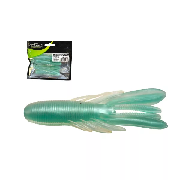 Wizard Bass Grub Clear Green 7cm Umetna ličinka 5kom