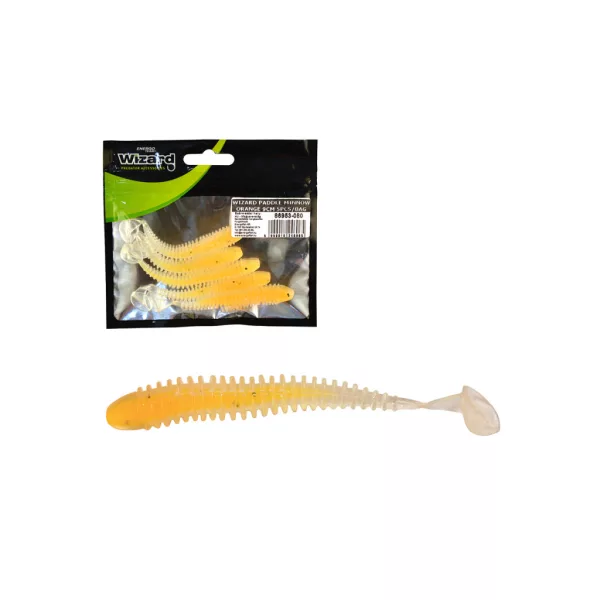 Wizard Power Minnow Oranžna 9cm Gumijasta riba 5kos