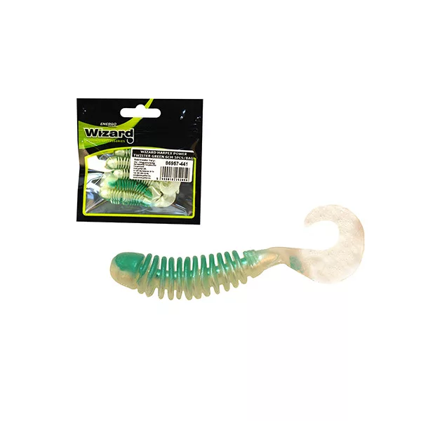Wizard Harpex Power Twister Green 6cm Umetna vaba 5kos