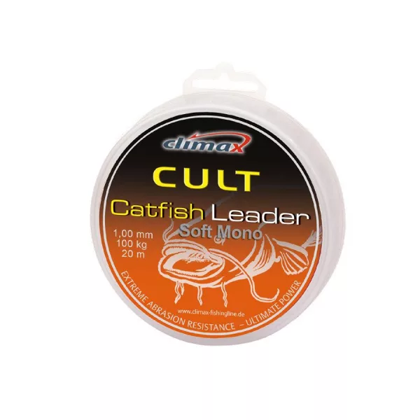 Climax Cult Catfish Soft Mono Leader 50m 1,40mm 84kg Harcsázó Monofil Előkezsinór