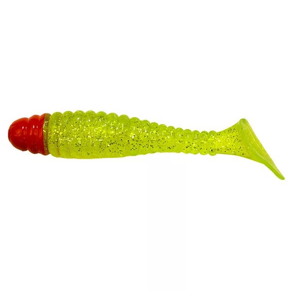 Manns Swimmin Grub MFCH-Sárga, Glitteres 11cm Plasztik Csali 4db