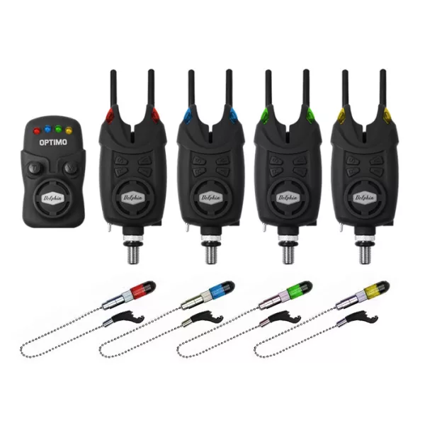 Delphin OPTIMO 9V Komplet signalizatorjev prijema 4+1 + CSW II Swinger + Snag