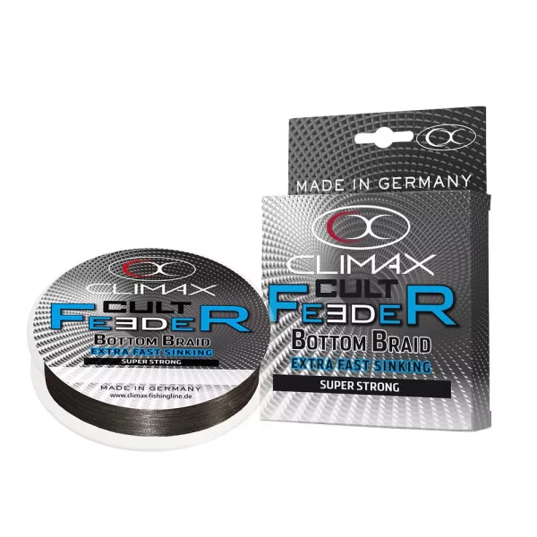 Climax Cult Feeder Bottom Braid 110m 0,21mm 10,6kg Dark Grey Fonott Főzsinór