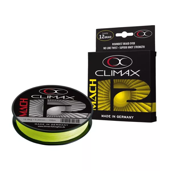 Climax Mach X12 Fluo Yellow 135m 0,15mm 8,3kg Fonott Főzsinór