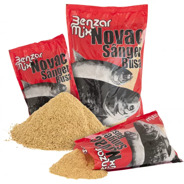Benzar Mix Novac Sanger Tolstolobec Brez ribje moke Feeder krmna mešanica 1kg