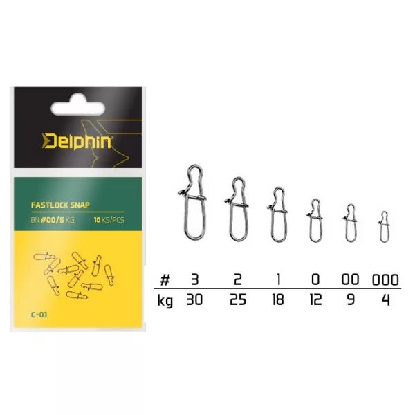 Delphin Fastlock Snap C-01/10db BN/3